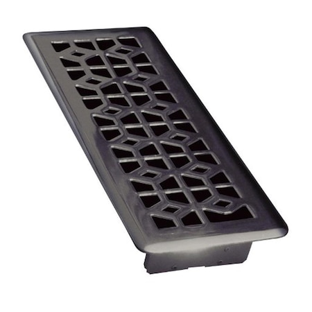 Truaire C166-VMB04X10 Victorian Floor Register  Matte Black - 4 x 10 in. 4352514